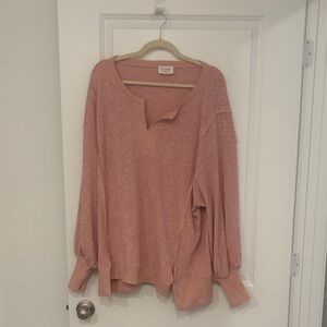 NWOT Fantastic Fawn Rose Textured Top